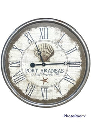 Shell Clock - Custom Text - Wall DecorRed Horse Arts