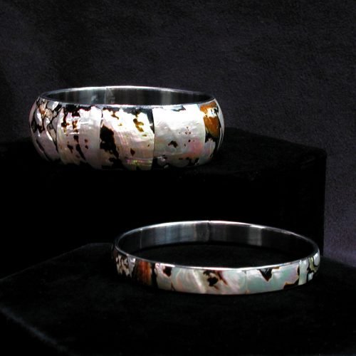 Shell Inlay Bangles - JewelryTideline