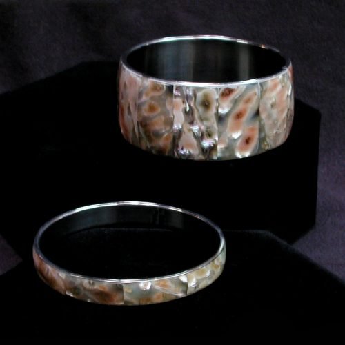 Shell Inlay Bangles - JewelryTideline