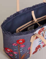 Shopper Tote - Oyster Factory Floral Sprigs - Purses & BagsSPARTINA 449