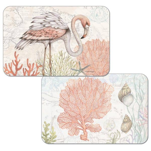 Shoreline Reversible Rectangular Plastic Placemat - CounterArt/Highland Home/Thirstystone/CoasterStone