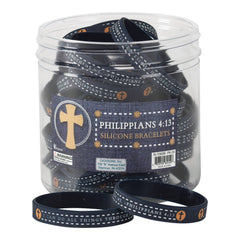 Silicone Bracelet - I Can Do All Things Philippians 4:13 - JewelryDicksons