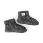 Slipper Booties - Charcoal & Pink - ApparelDemdaco