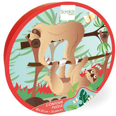 Sloth Contour Puzzle - 35 Piece - PuzzlesDAM LLC