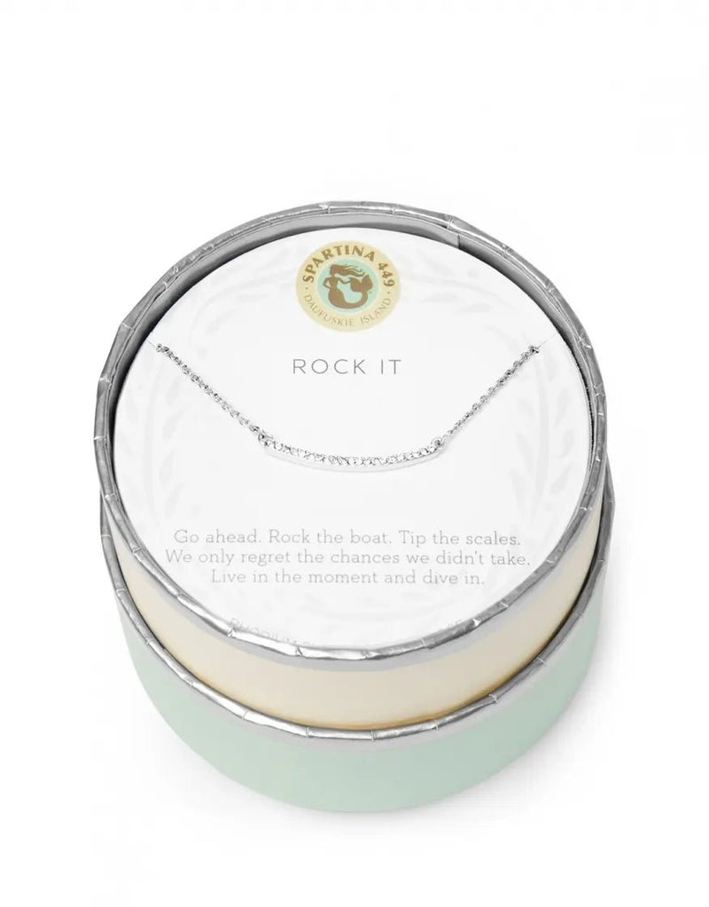 SLV Necklace 18" Rock It/Arc SIL - JewelrySPARTINA 449
