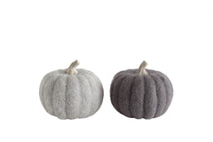 Small Felted Pumpkin in Grey Tones - Accent DecorCreative Co - Op