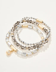 Sparkle Stretch Bracelet Stack Silver - JewelrySPARTINA 449