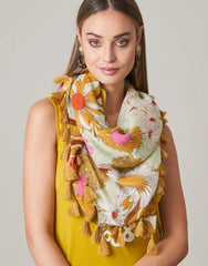 Square Scarf Heyward's Rate Daisies - Apparel & AccessoriesSPARTINA 449