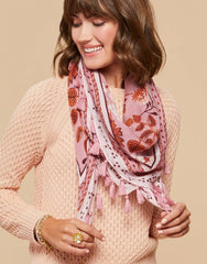 Square Scarf - Mauve Wildflower - AccessoriesSPARTINA 449