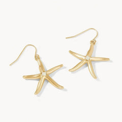 Sea Star Earrings White Opal