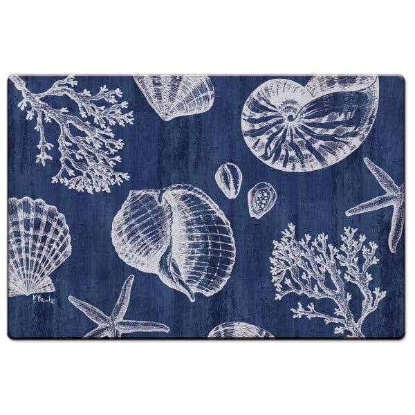 St. Tropez Shells Decorative Anti - Fatigue Comfort Floor Mat 30" x 20" - accent rugsCounterArt/Highland Home/Thirstystone/CoasterStone