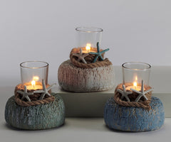 Starfish Candle Holder - Available in Light Blue, White, or Light Green - Candle HolderGiftcraft Inc.