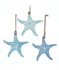 Starfish Ornaments, 3 Assorted - Kurt S. Adler, Inc.