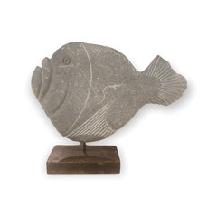 Stone Fish Sculpture - Zimbabwe CW05 L - Accent DecorBotanical Boys