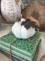 Stoneware Pumpkin - holiday decorCreative Co - Op