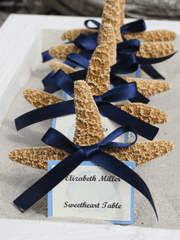 Sugar Starfish Wedding Favors with Custom Escort Card - Wedding favorsLoving Coastal Living