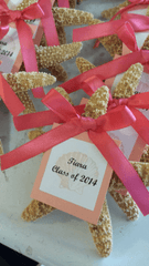 Sugar Starfish Wedding Favors with Custom Escort Card - Wedding favorsLoving Coastal Living