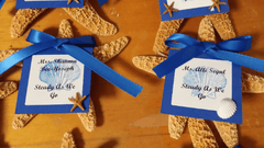 Sugar Starfish Wedding Favors with Custom Escort Card - Wedding favorsLoving Coastal Living