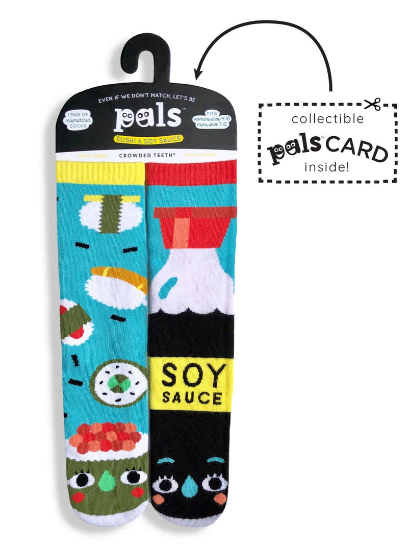 Sushi & Soy Sauce | Kids & Adult Socks | Mismatched Fun Socks - ApparelPals Socks