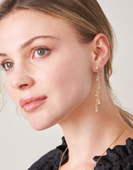 Swinging Chain Earrings Crystal - JewelrySPARTINA 449