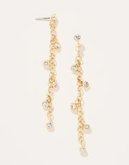 Swinging Chain Earrings Crystal - JewelrySPARTINA 449