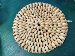 Tan Cowry Shell Trivet Placemat - Kitchen AccessoriesLoving Coastal Living