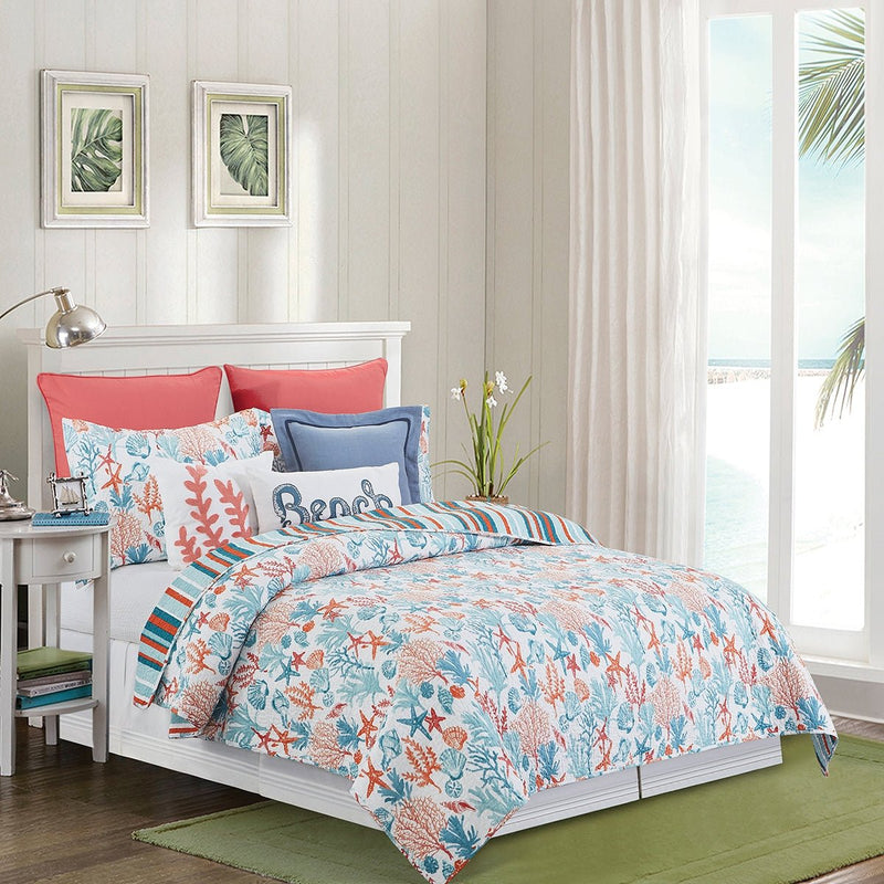 Tangerine Coast Quilt Set - Soft GoodsC&F Home