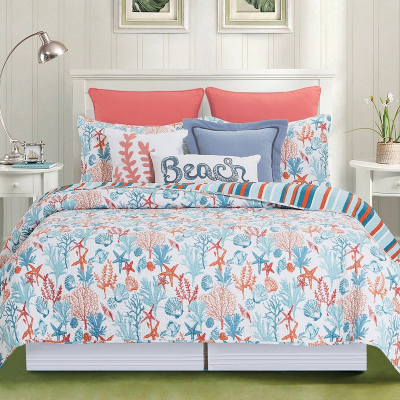 Tangerine Coast Quilt Set - Soft GoodsC&F Home