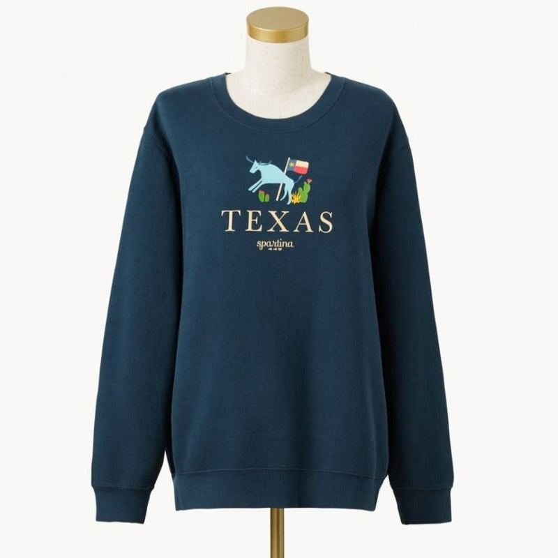 Texas Pullover Slate Blue State Icons - ApparelSPARTINA 449