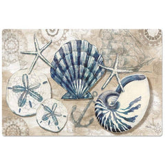Tide Pool Shells Decorative Anti - Fatigue Comfort Floor Mat 30