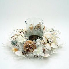 Tonal Coastal Hurricane Votive - ChristmasSeasonal by Contrast Inc.