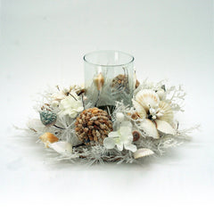 Tonal Coastal Hurricane Votive - ChristmasSeasonal by Contrast Inc.