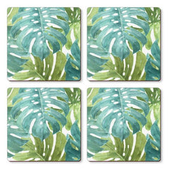 Tropical Green Absorbent Cork Back Coaster 4 Pack - CoastersCounterArt/Highland Home/Thirstystone/CoasterStone