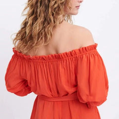 Tulum Ruffle Dress - Sunset - ApparelMer - Sea