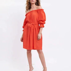 Tulum Ruffle Dress - Sunset - ApparelMer - Sea