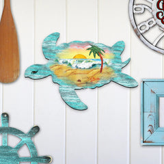 Turtle Scenic Wooden Door Hanger - Wall DecorDesignocracyUSA