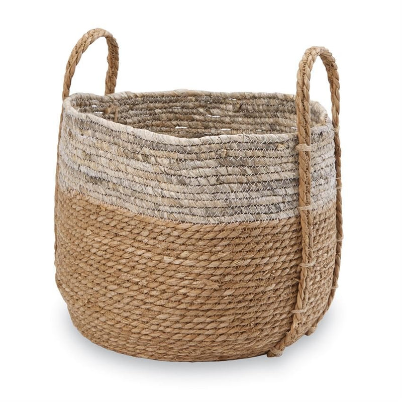 Two - Tone Seagrass Basket - Accent DecorMud Pie