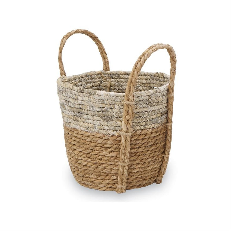 Two - Tone Seagrass Basket - Accent DecorMud Pie