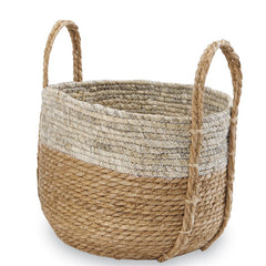 Two - Tone Seagrass Basket - Accent DecorMud Pie