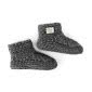 Slipper Booties - Charcoal & Pink