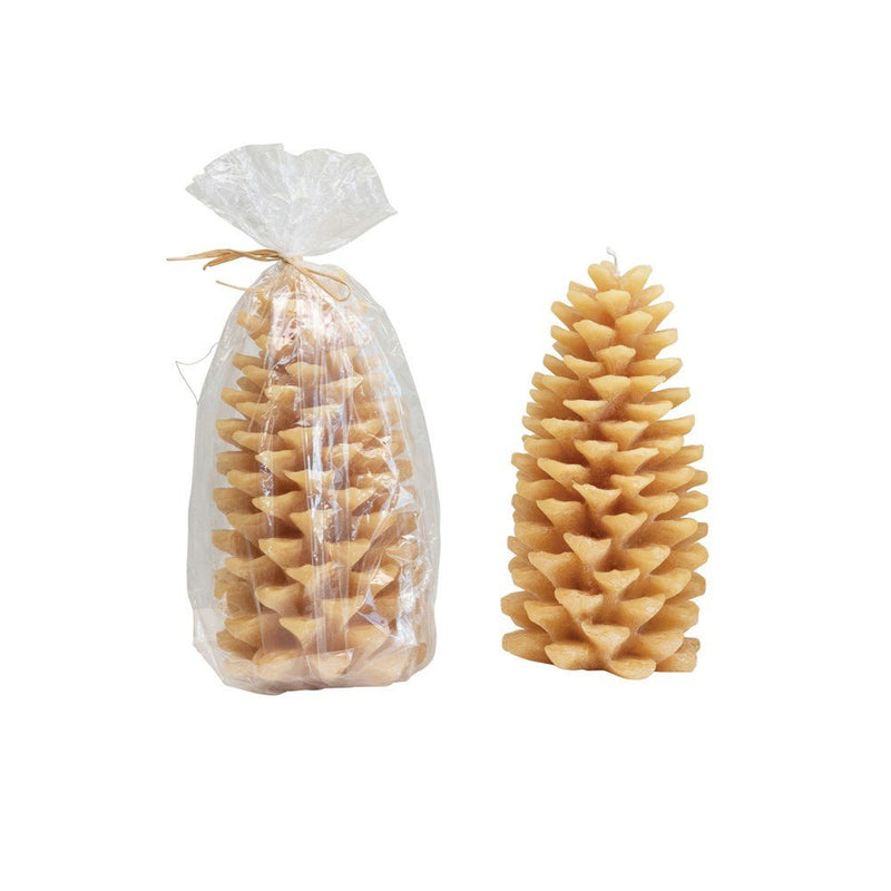 Unscented Pinecone Shaped Candle - ChristmasCreative Co - Op