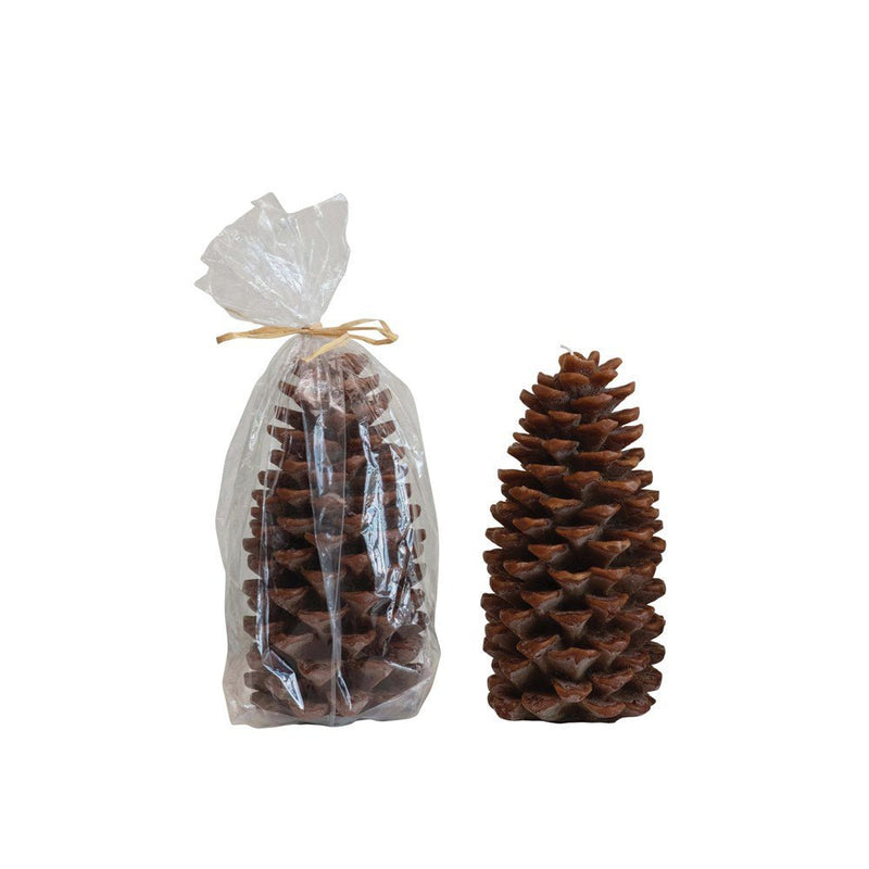 Unscented Pinecone Shaped Candle - ChristmasCreative Co - Op