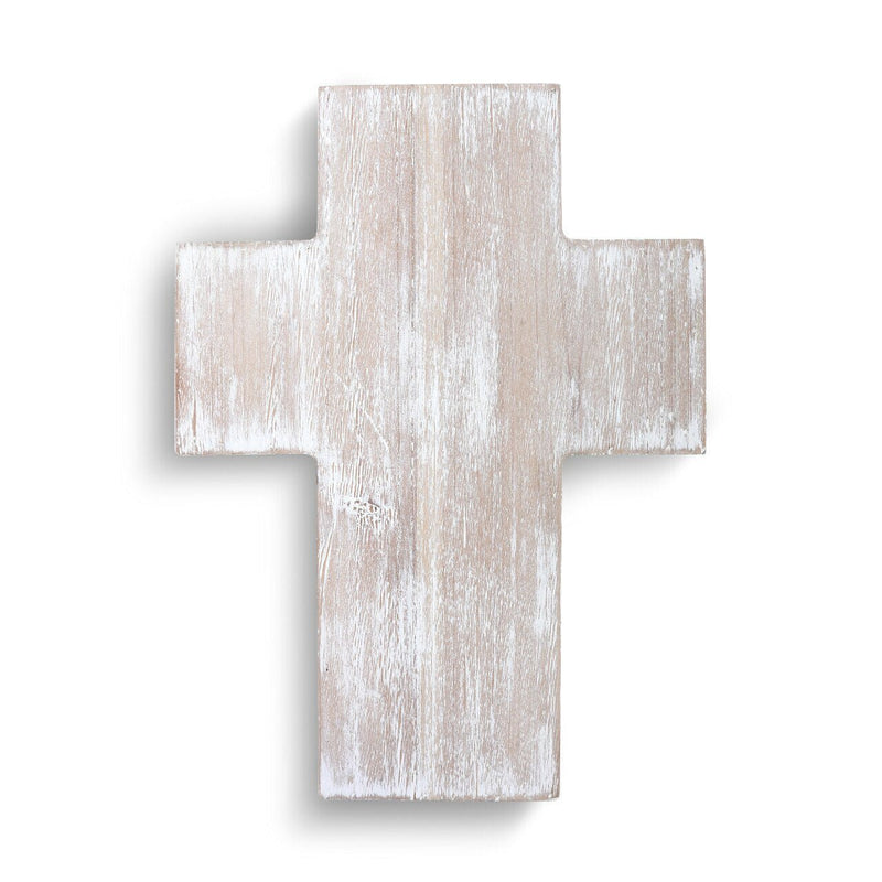 Whitewashed Wood Cross - Large & Small - Accent DecorDemdaco