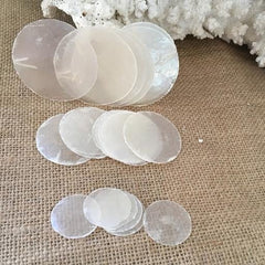 Whole Capiz Shell Rounds - Loving Coastal Living