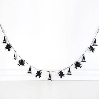 Wood Spider Garland Decor 60" - HalloweenAdams & Co.