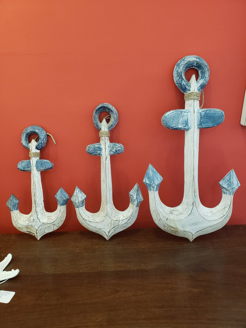 Wooden Anchor Wall Decor - Wall HangersWorld Shells Imports