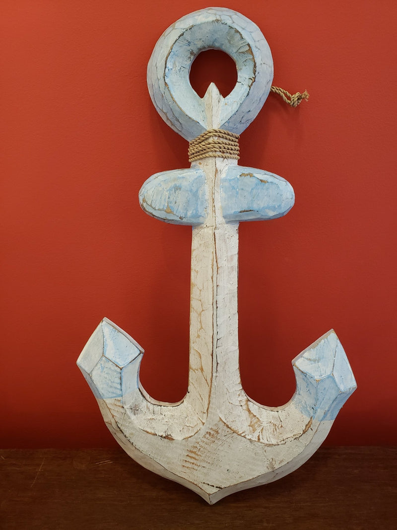 Wooden Anchor Wall Decor - Wall HangersWorld Shells Imports