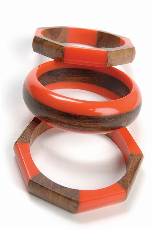 Wooden Bangles - Set of 3 - JewelryIvyStone