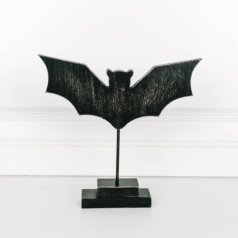 Wooden Bat on Stand 10" - Fall & ThanksgivingAdams & Co.