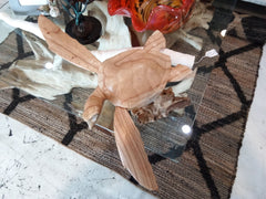 Wooden Single Turtle Sculpture - SculptureShell Horizons